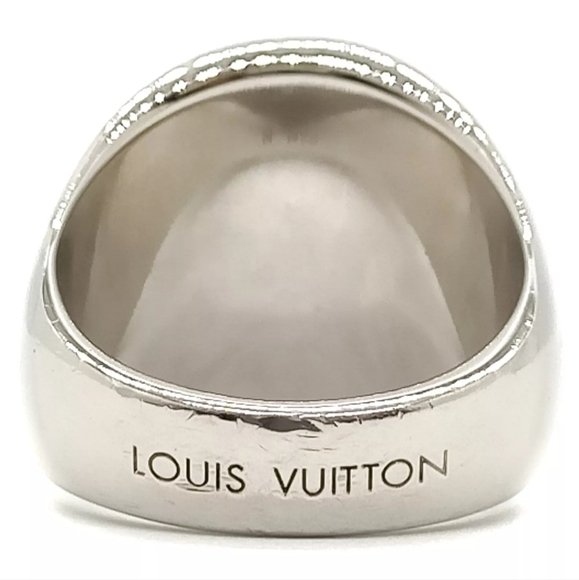 LOUIS VUITTON RING MP1802 SILVER BLACK - Picture 4 of 11